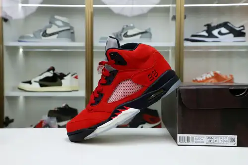 Air Jordan 5 Retro Raging Bull Red Suede 